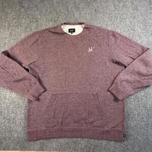 HUF Men's Burgundy Crewneck Sweatshirt Size‎ L #1711